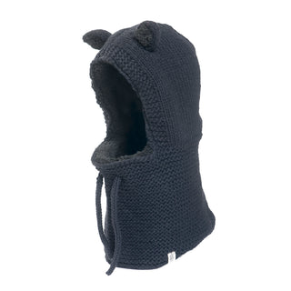 A handmade knitted Teddy Hood with ears.