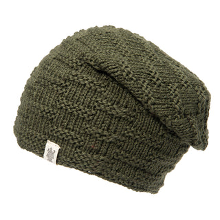 A Elevated Slouch Hat in olive green, perfect for pairing with high-waisted yoga pants.