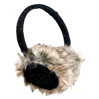 Linda Earmuffs feature a black headband and faux fur ear pads, displayed against a white background.