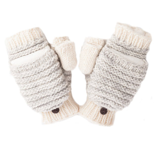 A pair of Speckle Knit Mittens in Speckle Knit design on a white background.