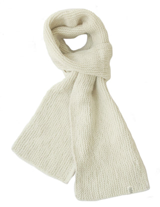 A handmade Roam Scarf on a white background.
