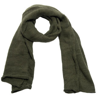 A handmade Air Wrap scarf on a black background.