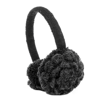 A pair of Camellia Earmuffs, made of faux fur.
