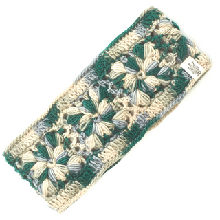 A Flower Crochet Headband- MULTI's with flowers.