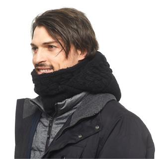 A man wearing a Legends Hood, an important product description.