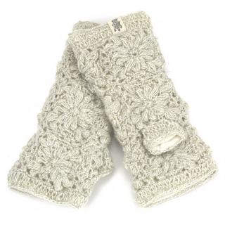 A pair of Metal Vein Handwarmers in vibrant color combinations for women on a white surface.