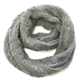 A handmade Trinitas Sherpa Lined Infinity Scarf on a white background.