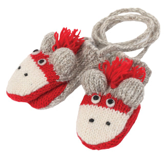 A pair of CuteMonkey Mittens-Grey.